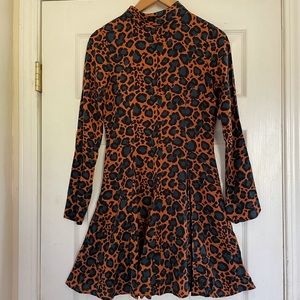 TOPSHOP animal print dress